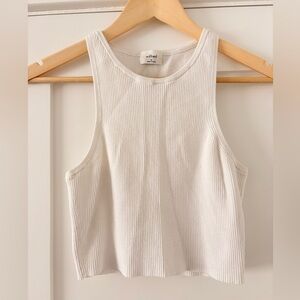 Wilfred Ivory Ribbed Tank Top